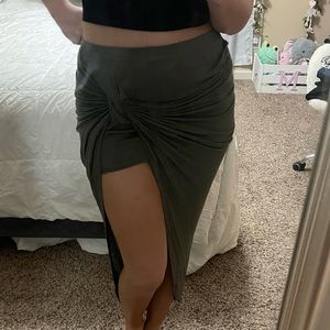 Olive green skirt